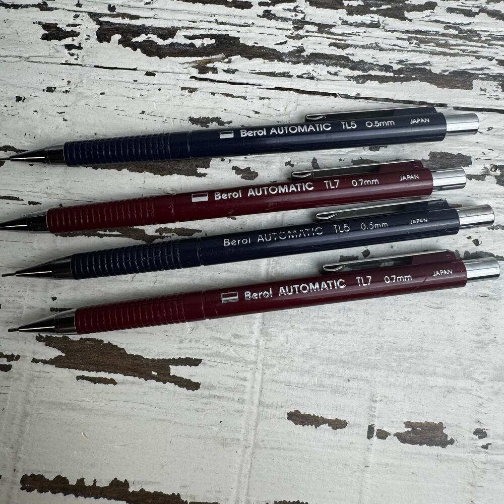 Vintage Berol Automatic TL5 TL7 Drafting Mechanical Pencils 0.7 0.5mm Lot of 4 - Picture 7 of 7